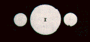 sketch of Saturn by Galileo in 1610